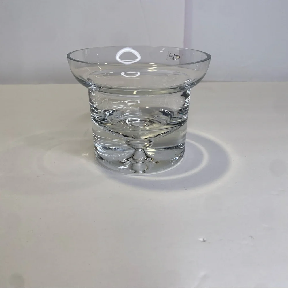 Crate&Barrel Krosno Poland Clear Crystal Suspended Drop Candleholder